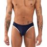Burn slip navy con ribetes blancos vista frontal