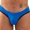 Burn 018 slip azul con ribetes negros detalle frontal
