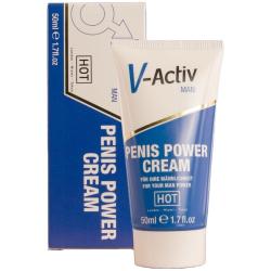 Hot - v-activ penis power crema para hombre 50 ml