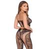 Leg avenue - 89368 crop top de red y encaje con medias negro - talla unica - 4