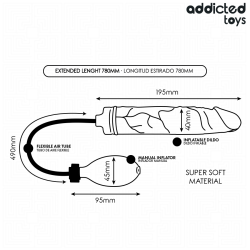 dildo inflable anal ajustable addicted toys modelo 4 - 6