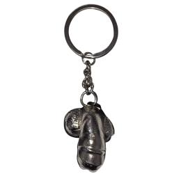 Diablo picante - llavero metal pene encogido plata - 1