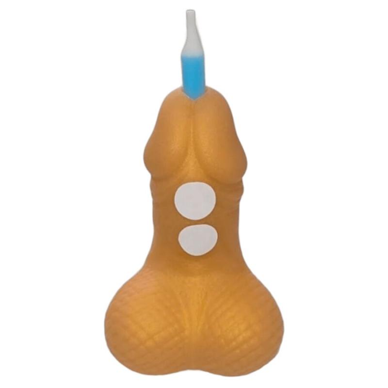Diablo picante - pene vela número cumpleaños dorado - 1