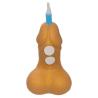 Vela dorada con forma de pene y números adhesivos para la edad