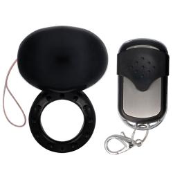 Spirit huevo vibrador con anillo, junto al mando a distancia con mosquetón