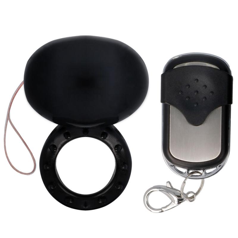 Spirit huevo vibrador con anillo, junto al mando a distancia con mosquetón