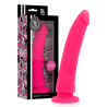 Delta club toys dildo + arnes rosa silicona medica 20 x 4cm - 3