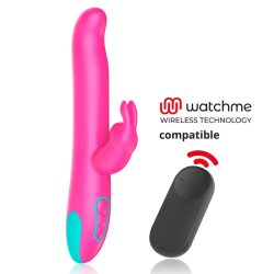 Happy loky - pluto rabbit vibrator & rotator + mando control remoto watchme