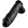 Detalle de la cabeza y textura del dildo King Cock negro