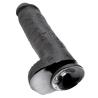 Ventosa de 9 cm y testículos del King Cock de 11 pulgadas negro