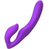 Fantasy For Her vibrador doble strapless morado de dos extremos