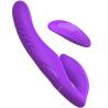 Vibrador doble Fantasy For Her morado con mando inalámbrico