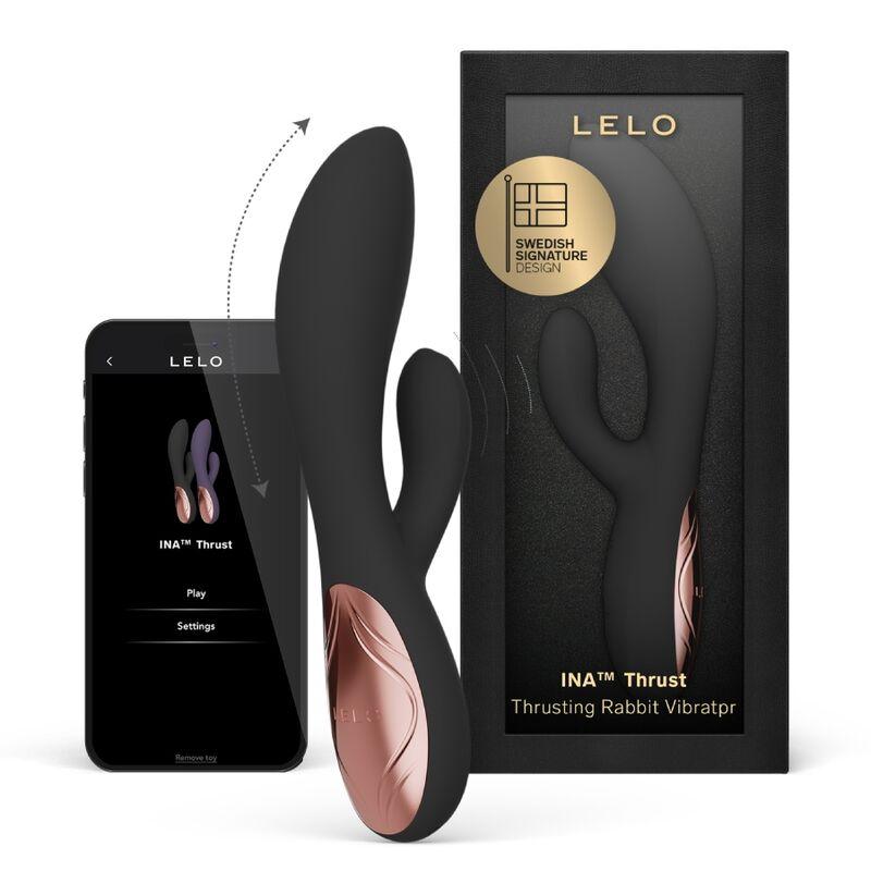lelo ina thrust vibrador rabbit empuje negro - 1