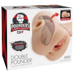 pdx plus double pounder masturbador doble squeeze vibrador - 4