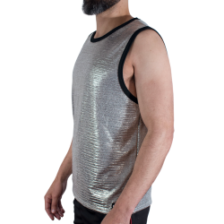 Macho camiseta hombre brillante texturizada - 2