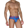 macho slip hombre clasico azulon rojo - 1