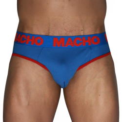 Macho - mch005 slip clásico azulón + rojo s