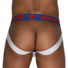 macho jockstrap hombre blanco azulon - 3