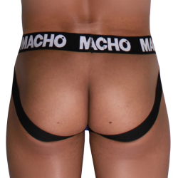 macho jockstrap hombre rejilla azul - 3