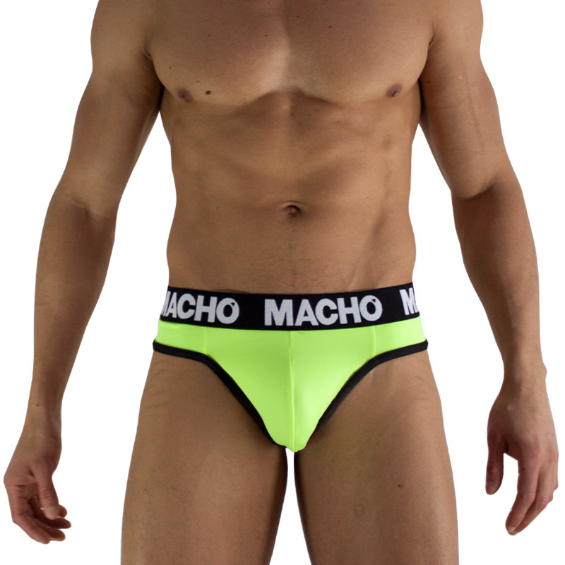 macho tanga hombre amarillo fluor - 9