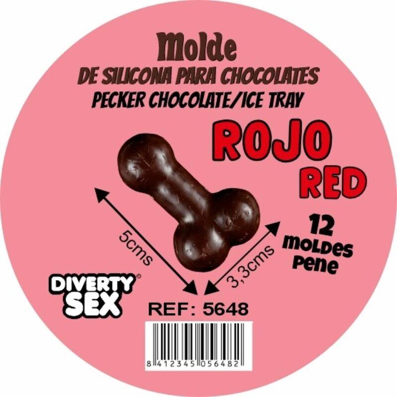 diablo picante molde chocolate penes rojo - 1