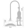 Medidas de la bomba vaginal: copa de 8 cm y bomba de 22 cm