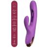 Vibrador rabbit She.E.O morado junto a su lista de funciones