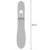 Vibrador rabbit She.E.O con medidas de 24 cm de largo y 3,5 cm de ancho