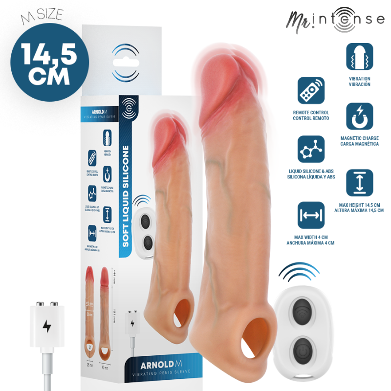 mr intense arnold m funda pene vibradora control remoto - 1