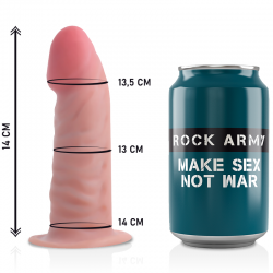 Rockarmy arnes + dual density tiger dildo realista 14cm