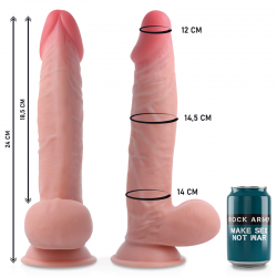 Rockarmy arnés + dual density sherman dildo realista 24cm