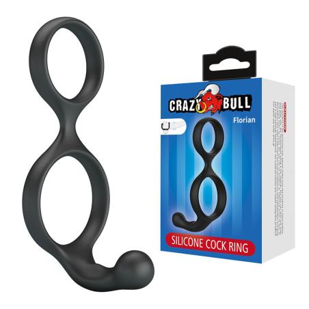 crazy bull florian anillo doble pene testiculos negro - 1