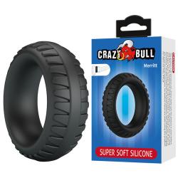 Crazy bull - merritt anillo para pene texturizado silicona negro