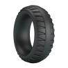 Crazy Bull Merritt anillo negro, vista en diagonal con el relieve