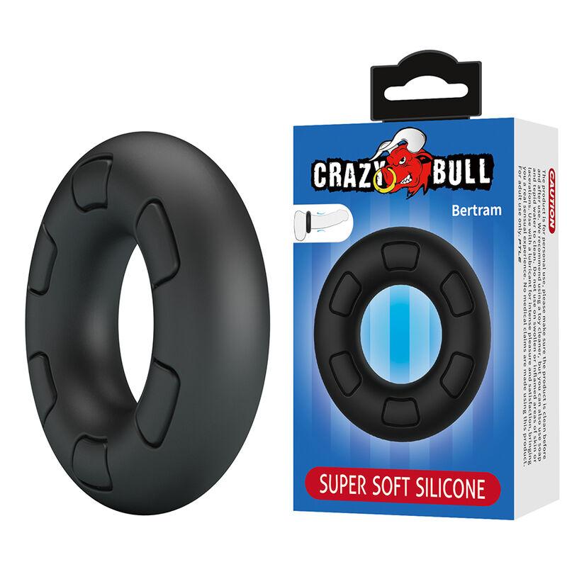 Crazy bull - bertram anillo para pene super soft silicona negro - 1