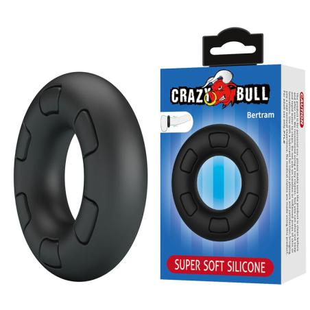 Crazy bull - bertram anillo para pene super soft silicona negro - 1
