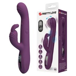 pretty love dee vibrador rabbit oscilante percusion morado - 1