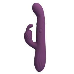 pretty love dee vibrador rabbit oscilante percusion morado - 2