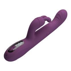 pretty love dee vibrador rabbit oscilante percusion morado - 4