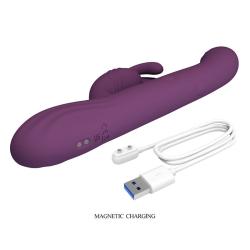 pretty love dee vibrador rabbit oscilante percusion morado - 5