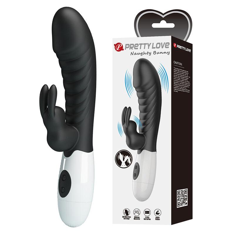 pretty love naughty bunny vibrador rabbit negro - 1