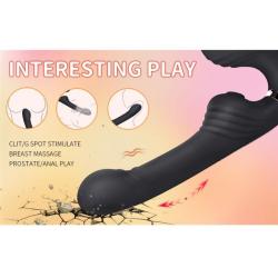 nalone allow vibrador doble rotacion empuje negro - 5