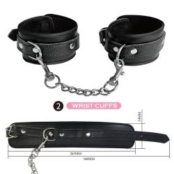 Kit BDSM Pretty Love, esposas negras para muñecas con medidas