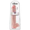 Blíster del King Cock 15 pulgadas con testículos claro