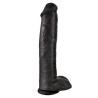 King Cock 15 pulgadas con testículos negro visto de frente