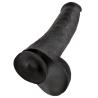 Ventosa del King Cock 15 pulgadas con testículos negro