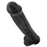 King Cock 15 pulgadas con testículos negro en diagonal