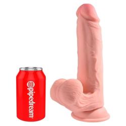 king cock plus dildo realista triple densidad 23 cm natural - 1