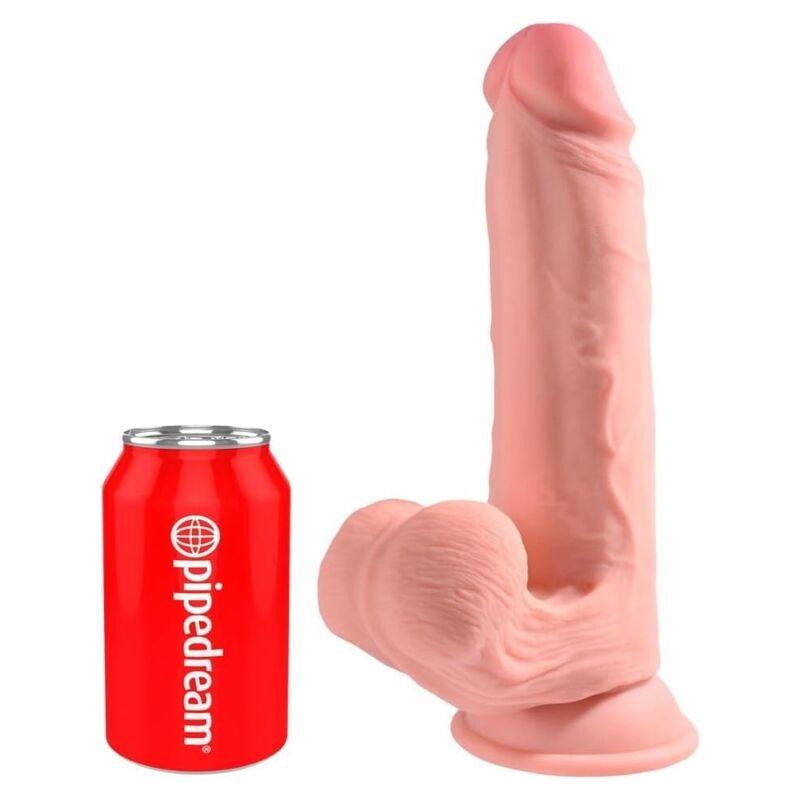 king cock plus dildo realista triple densidad 23 cm natural - 1