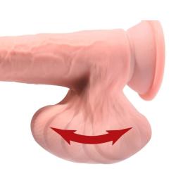 king cock plus dildo realista triple densidad 23 cm natural - 3